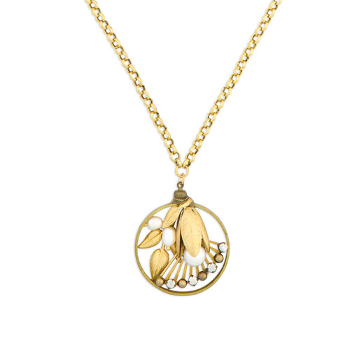 Art Deco floral window necklace by Joli